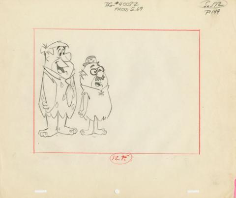 The Flintstones “Return of Stoney Curtis” Layout Drawing (1965) - ID: may22587 Hanna Barbera