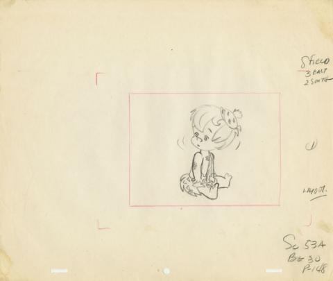 The Flintstones “Samantha” Layout Drawing (1965) - ID: may22592 Hanna Barbera