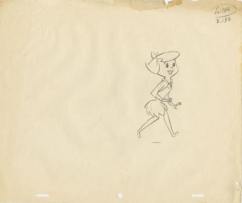The Flintstones “Two Men and a Dinosaur” Layout Drawing (1966) - ID: may22594 Hanna Barbera