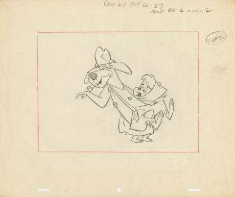 The Hillbilly Bears Maw & Paw Layout Drawing (c.1960s) - ID: may22606 Hanna Barbera