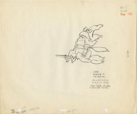 Winsome Witch Layout Drawing (c.1960s) - ID: may22619 Hanna Barbera