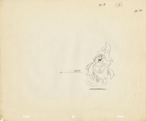 Winsome Witch Layout Drawing (c.1960s) - ID: may22620 Hanna Barbera