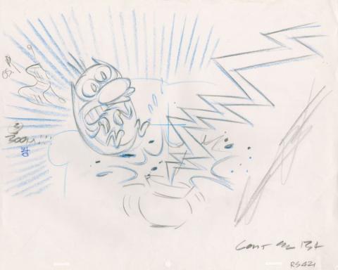 The Ren and Stimpy Show Superstitious Stimpy Layout Drawing (1995) - ID: may23628 Nickelodeon