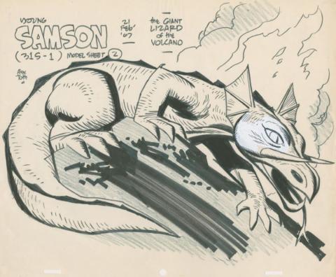 Hanna Barbera Samson & Goliath Original Model Drawing by Alex Toth (1967) - ID: oct23043 Hanna Barbera