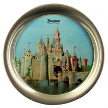 1955 Aluminium Disneyland Castle Souvenir Decorative Tray - ID: jandisneylandSUU093b Disneyana