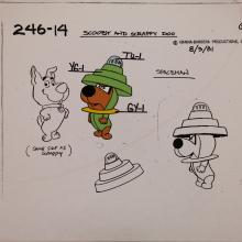 Scooby Doo and Scrappy Doo Model Cel - ID: janscooby2545 Hanna Barbera