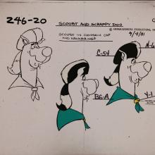Scooby Doo and Scrappy Doo Model Cel - ID: janscooby2556 Hanna Barbera