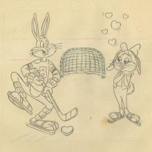 Warner Brothers Bugs Bunny Honey Bunny Publicity Drawing - ID: febwarner9423 Warner Bros.
