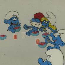 Smurf Berry Crunch Layout Drawing - ID: novsmurfs17430 Hanna Barbera