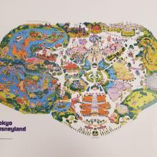 1980 Tokyo Disneyland Map Test Print - ID: aprdisneyland18351 Disneyana