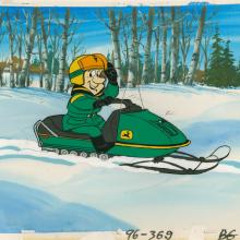 John Deere Snowmobiles Production Cel and Background - ID: augcommercial19062 Commercial
