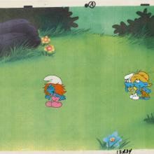 Smurfs Production Cel - ID: augsmurfs19069 Hanna Barbera