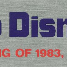 Tokyo Disneyland Spring of 1983 Opening Bumper Sticker - ID: julydisneyana19007 Disneyana