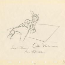 Signed Pinocchio Production Drawing - ID: julypinocchio19240 Walt Disney