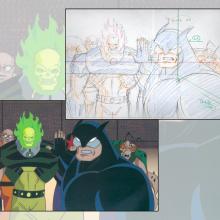 Justice League Unlimited Drawing & Recreated Cel - ID: 0201bat06 Warner Bros.