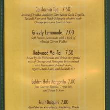 Redwood Pool and White Water Snacks Menu - ID: augdismenu20009 Disneyana