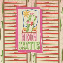 Neon Cactus Menu - ID: augdismenu20036 Disneyana