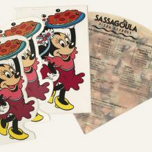 Set of 5 Pizza Menus - ID: augdismenu20049 Disneyana