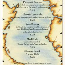 Adventurer's Club Specialty Drink Menu - ID: augdismenu20370 Disneyana