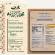 Restaurant Akershus Drink Menu and Kid's Menu - ID: augdismenu20394 Disneyana
