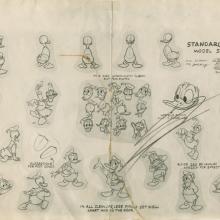 Donald Duck Photostat Model Sheet - ID: dismodel19019 Walt Disney