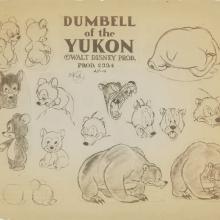 Dumbell of the Yukon Photostat Model Sheet - ID: dismodel19076 Walt Disney