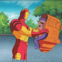 Iron Man Production Cel & Background - ID: iron32321 Marvel
