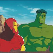 Iron Man Production Cel & Background - ID: iron32329 Marvel