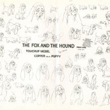 Fox and the Hound Photostat Model Sheet - ID: janmodel20170 Walt Disney