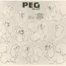 Lady and the Tramp Photostat Model Sheet - ID: janmodel20199 Walt Disney