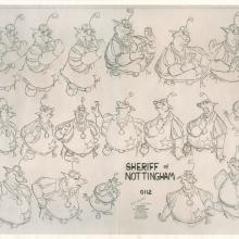 Robin Hood Photostat Model Sheet - ID: janmodel20311 Walt Disney