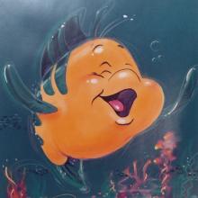 Disney Gallery Flounder Signed Limited Edition Print - ID: julydisneyana20312 Walt Disney