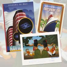 Collection of (4) Disney Cruise Line Prints - ID: julydisneyana20363 Disneyana