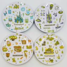 Magic Kingdom Map Collection Lands Small Plate Set - ID: jundisneyana20117 Disneyana