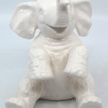 Jungle Cruise White Ceramic Elephant Figurine - ID: jundisneyana20214 Disneyana