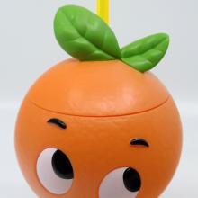 Orange Bird Plastic Drinking Glass with Straw - ID: jundisneyana20229 Disneyana