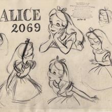 Alice in Wonderland Photostat Model Sheet - ID: junmodel20092 Walt Disney