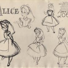 Alice in Wonderland Photostat Model Sheet - ID: junmodel20093 Walt Disney