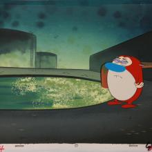 Ren and Stimpy Production Cel & Background - ID: septstimpy2850 Nickelodeon