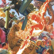 Marvelocity: Fantastic Four Signed Giclee on Canvas Print - ID: AR0316C Alex Ross