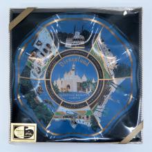 Disneyland Lands Glass Scalloped Plate - ID: aprdisneyland21313 Disneyana