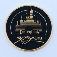 Disneyland 30th Anniversary Black & Gold Medallion - ID: aprdisneyland21363 Disneyana