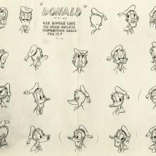 Donald Duck Photostat Model Sheet - ID: aprdonald21162 Walt Disney