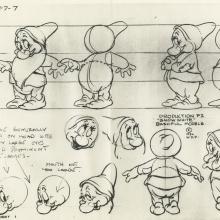 Snow White and the Seven Dwarfs Photostat Model Sheet - ID: aprsnowwhite21122 Walt Disney