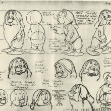 Snow White and the Seven Dwarfs Photostat Model Sheet - ID: aprsnowwhite21123 Walt Disney
