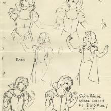Snow White and the Seven Dwarfs Photostat Model Sheet - ID: aprsnowwhite21126 Walt Disney