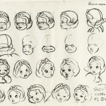 Snow White and the Seven Dwarfs Photostat Model Sheet - ID: aprsnowwhite21130 Walt Disney