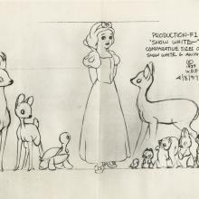 Snow White and the Seven Dwarfs Photostat Model Sheet - ID: aprsnowwhite21131 Walt Disney