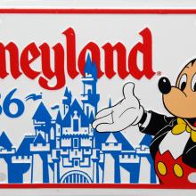  Disneyland 1986 Novelty License Plate - ID: augdisneyana20167 Disneyana
