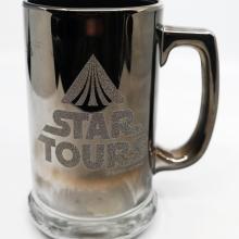 Star Tours 1986 Chromed Glass Mug - ID: augdisneyana20185 Disneyana